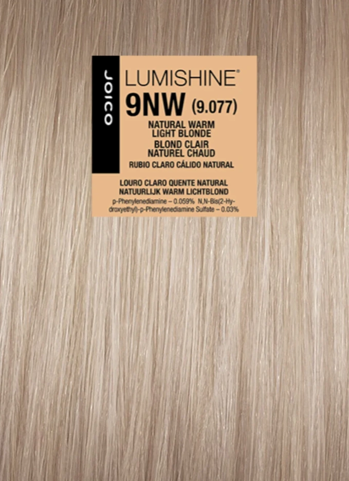 Joico Lumishine Permanent Créme - 9NW (9.077) Natural Warm Light Blonde Hajfesték 74ml főképe